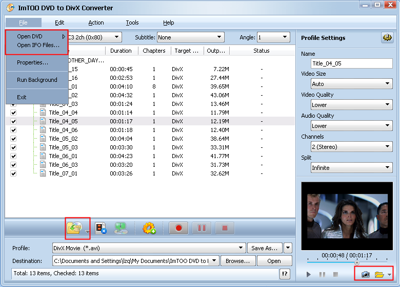Enviar Gracioso pelota Guide - How to use ImTOO DVD to DivX Converter