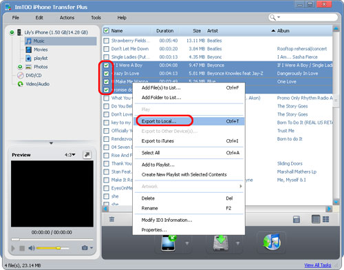 ImTOO Iphone Transfer Plus