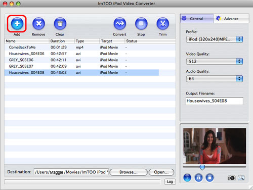 ImTOO iPod Video Converter for Mac