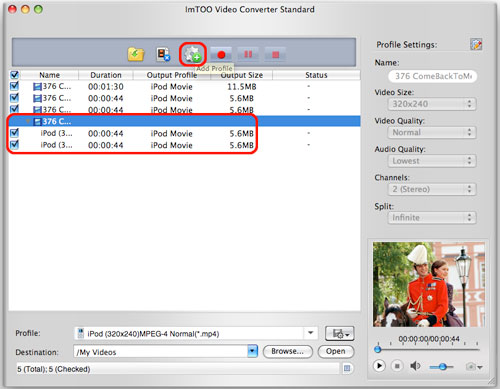 ImTOO Video Converter Standard for Mac
