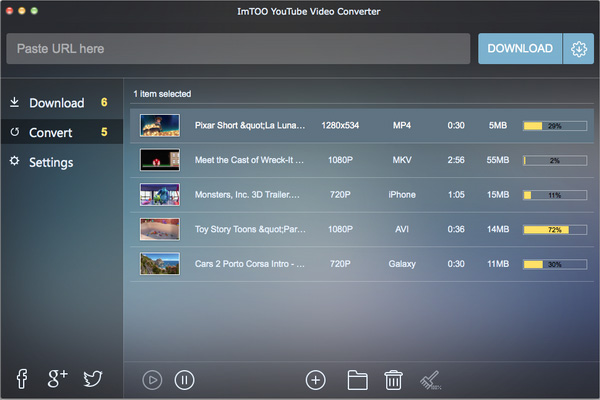 ImTOO Youtube Video Converter for Mac